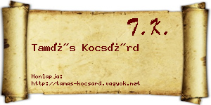 Tamás Kocsárd névjegykártya